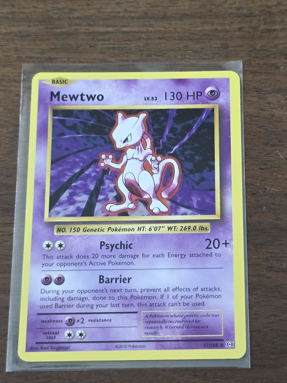 Pokemon Tcg Mewtwo #51 - Evolutions - Non Holo 51/108 Card